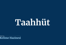 Taahhüt nedir?